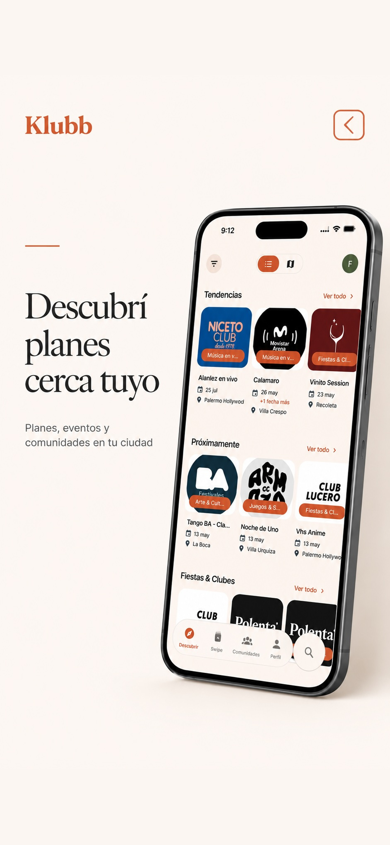 Descubrí planes cerca tuyo en Klubb