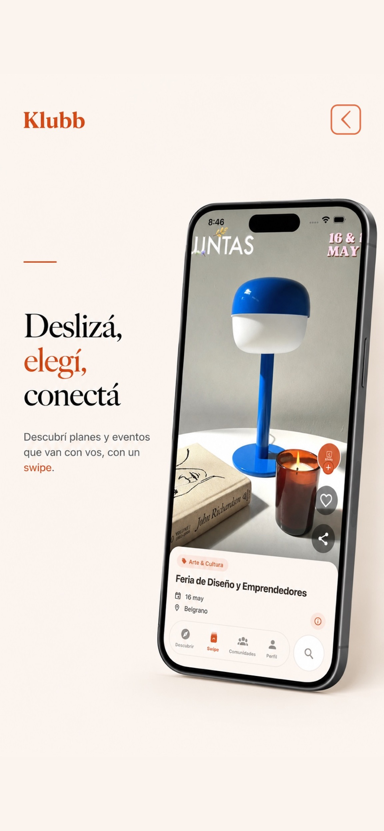 Deslizá, elegí y conectá con planes en Klubb